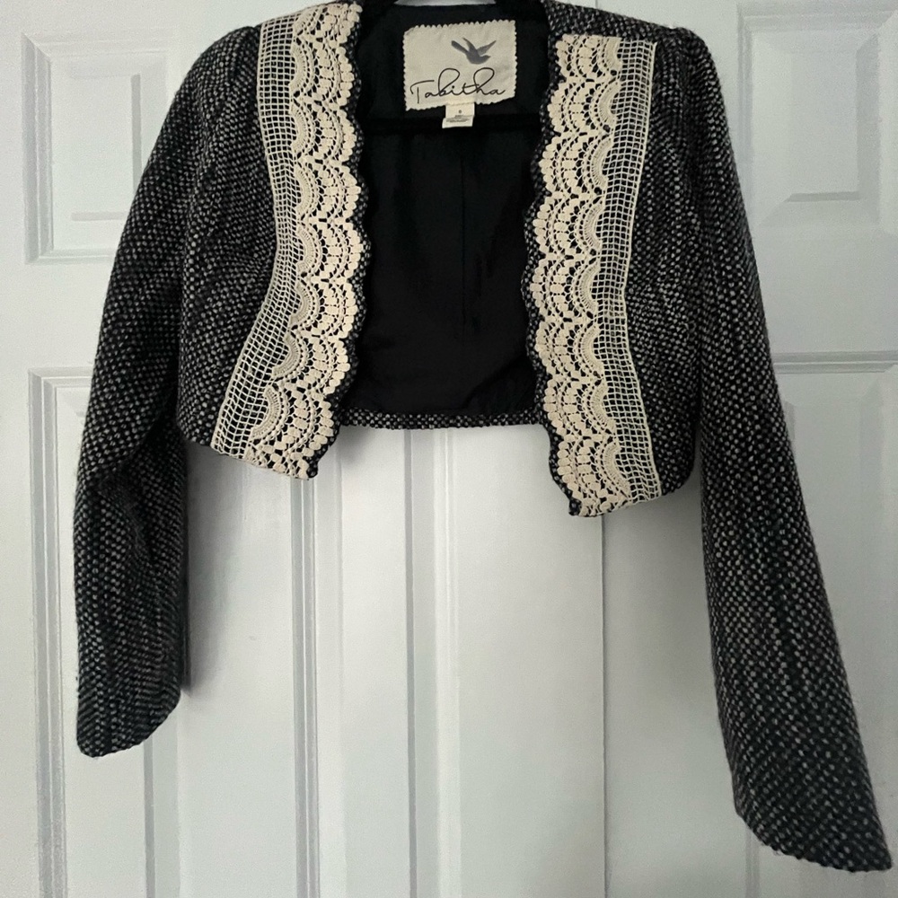 Anthropologie Tabitha Tweed Lace Jacket - Women - Size 0 - Picture 2 of 8